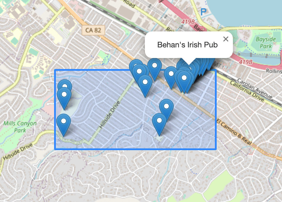 Bounding box search